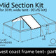 30' x 15' West Coast Frame Single Tube Mid Extension Kit