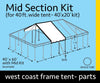 Image of 40' x 20' Single Tube West Coast Frame Tent Top Mid Section Kit