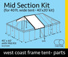 Image of 40' x 20' Twin Tube Sectional West Coast Frame Tent Top Mid Extender Kit