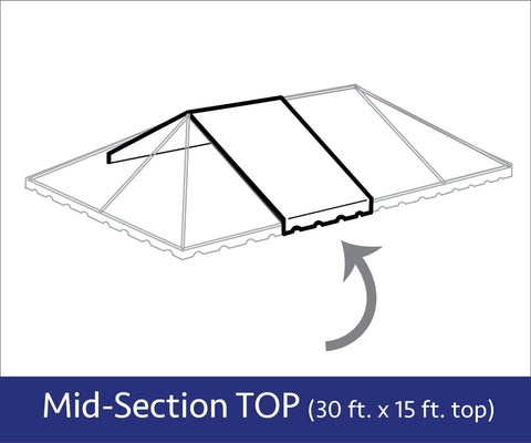 30' x 15' Mid Extender West Coast Frame Top Only