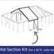40' x 20' Single Tube West Coast Frame Tent Top Mid Section Kit , Clear