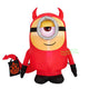 3.5' Gemmy Airblown Inflatable Halloween Minion Stuart As Devil