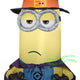 3.5' Gemmy Airblown Inflatable Halloween Minion Kevin Dressed As A Witch