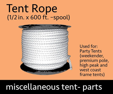 600' Spool of 1/2" Tent Rope 