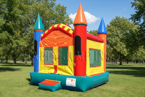 13x13 Colorful Castle Bounce House for Events