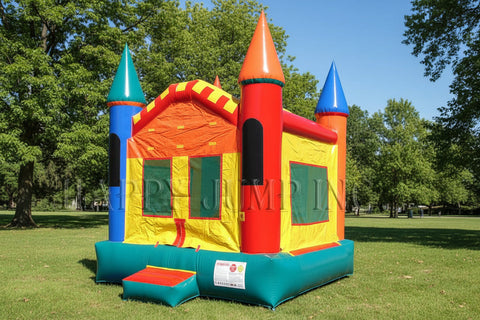 13x13 Colorful Castle Bounce House for Events