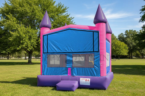 Colorful Rainbow Castle Module Bounce House