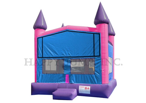 Colorful Rainbow Castle Module Bounce House