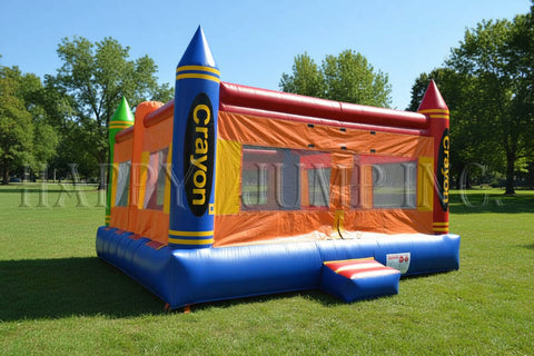 Commercial Crayon Theme Bounce House
