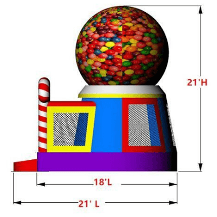 Moonwalk USA Commercial Bouncers 21"H Candy Ball Bouncer by MoonWalk USA 21"H Candy Ball Bouncer by MoonWalk USA SKU# B-209-WLG