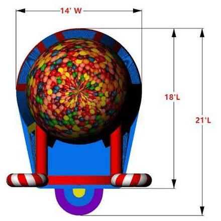 Moonwalk USA Commercial Bouncers 21"H Candy Ball Bouncer by MoonWalk USA 21"H Candy Ball Bouncer by MoonWalk USA SKU# B-209-WLG