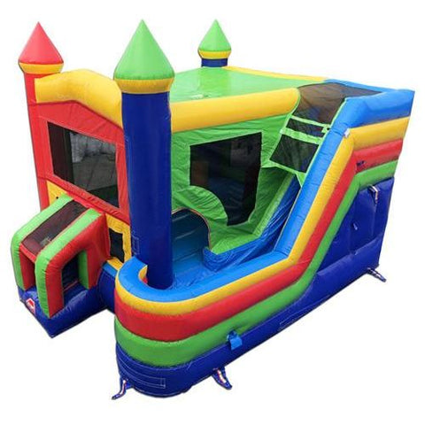 Moonwalk USA Inflatable Bouncers 18'H Rainbow Castle Combo Wet n Dry by MoonWalk USA 14'H Rainbow Castle Combo Wet N Dry by MoonWalk USA SKU# C-132-WLG