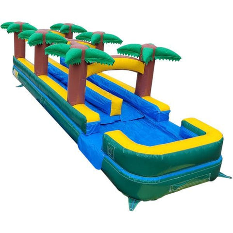 Moonwalk USA Inflatable Bouncers 19'H 2-Lane Palm Tree Screamer Slide W/ Slip N Splash by MoonWalk USA