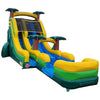 Image of Moonwalk USA Inflatable Bouncers 19'H 2-Lane Palm Tree Screamer Slide W/ Slip N Splash by MoonWalk USA