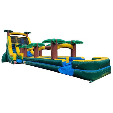 Moonwalk USA Inflatable Bouncers 19'H 2-Lane Palm Tree Screamer Slide W/ Slip N Splash by MoonWalk USA