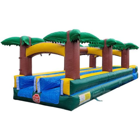 Moonwalk USA Inflatable Bouncers 8'H Dual Lane Paradise Slip N Splash W/ Pool by MoonWalk USA