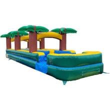 Moonwalk USA Inflatable Bouncers 8'H Dual Lane Paradise Slip N Splash W/ Pool by MoonWalk USA