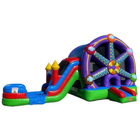 Moonwalk USA Obstacle Course 14' 2-LANE FERRIS WHEEL COMBO WET N DRY by MoonWalk USA