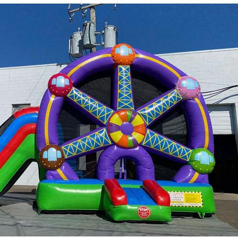 Moonwalk USA Obstacle Course 14' 2-LANE FERRIS WHEEL COMBO WET N DRY by MoonWalk USA