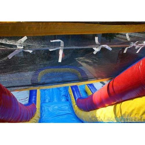 Moonwalk USA Obstacle Course 18'H RAINBOW SCREAMER SLIDE W/ SLIP N SLIDE by MoonWalk USA