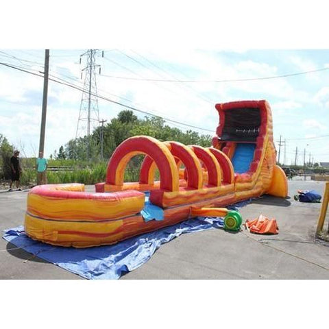 Moonwalk USA Obstacle Course 18'H VOLCANO SCREAMER SLIDE W/ SLIP N SLIDE by MoonWalk USA