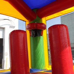 14'H Rainbow Castle Bouncer by MoonWalk USA