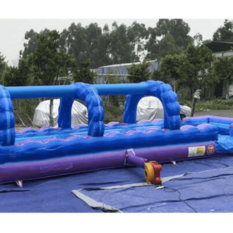 Moonwalk USA SLIP N SLIDE 8'H Dual Lane Purple Slip N Slide W/ Pool by MoonWalk USA 8'H Dual Lane Purple Slip N Slide W/ Pool by MoonWalk USA SKU# W-672-WLG