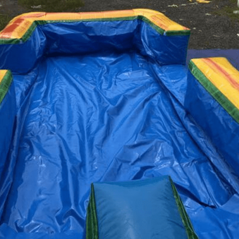 Moonwalk USA SLIP N SLIDE 8'H Dual Lane Volcano Slip N Slide W/ Pool by MoonWalk USA 8'H Dual Lane Volcano Slip N Slide W/ Pool by MoonWalk USA SKU# W-671-WLG