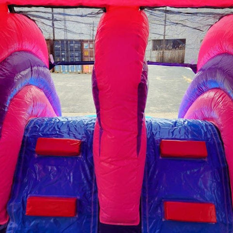 Moonwalk USA Water Parks & Slides 13'H 2-Lane Pink Castle Combo w/ Pool by MoonWalk USA 13'H 2-Lane Pink Castle Combo w/ Pool by MoonWalk USA SKU# C-187