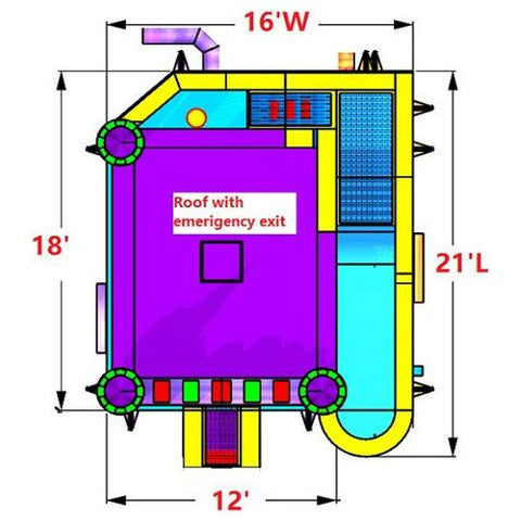 Moonwalk USA Water Parks & Slides 16'H Castle Combo XL by MoonWalk USA 16'H Castle Combo XL by MoonWalk USA SKU# C-024