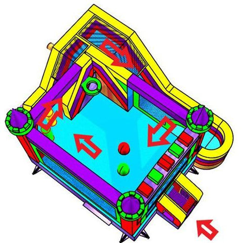 Moonwalk USA Water Parks & Slides 16'H Castle Combo XL by MoonWalk USA 16'H Castle Combo XL by MoonWalk USA SKU# C-024