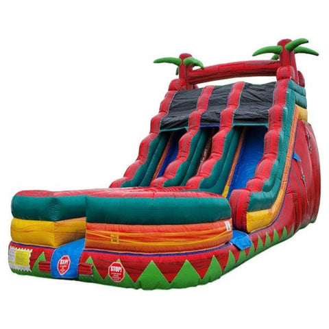 Moonwalk USA Water Parks & Slides 18'H Dual Lane Fire Slide Wet N Dry by MoonWalk USA 18'H DUAL LANE WET N DRY SLIDE by MoonWalk USA from My Bounce House For Sale