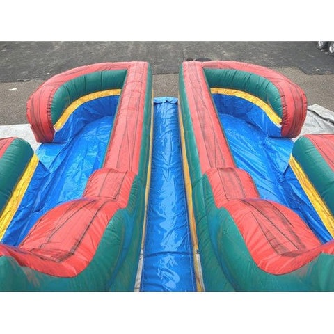 Moonwalk USA Water Parks & Slides 18'H Dual Lane Fire Slide Wet N Dry by MoonWalk USA 18'H DUAL LANE WET N DRY SLIDE by MoonWalk USA from My Bounce House For Sale