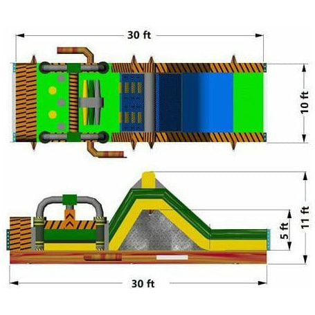 Moonwalk USA Water Parks & Slides 30'L Construction Obstacle Course by MoonWalk USA 30'L Construction Obstacle Course by MoonWalk USA SKU# O-046