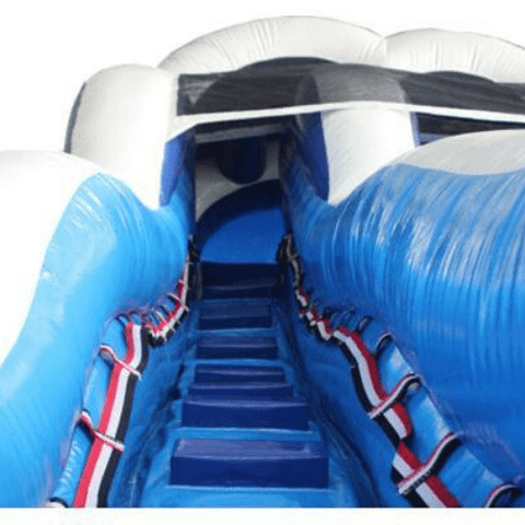 Moonwalk USA Waterslide 18'H Double Dip Slide Wet N Dry (Blue) by MoonWalk USA 18'H Double Dip Slide Wet N Dry (Blue) by MoonWalk USA SKU# W-268-WLG