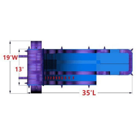 Moonwalk USA Waterslide 19'H 2-Lane Purple Slide Wet N Dry by MoonWalk USA 19'H 2-Lane Purple Slide Wet N Dry by MoonWalk USA SKU# W-362-WLG