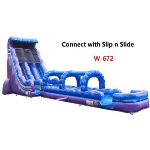 Moonwalk USA Waterslide 19'H 2-Lane Purple Slide Wet N Dry by MoonWalk USA 19'H 2-Lane Purple Slide Wet N Dry by MoonWalk USA SKU# W-362-WLG