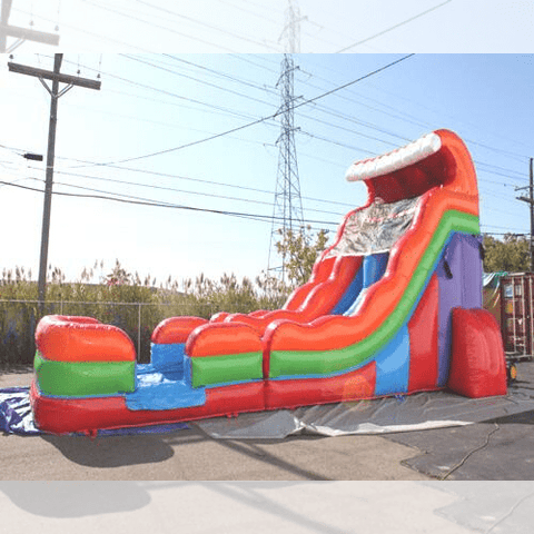 Moonwalk USA Waterslide 19'H 2-Lane Retro Slide Wet N Dry by MoonWalk USA 19'H 2-Lane Retro Slide Wet N Dry by MoonWalk USA SKU# W-363-WLG