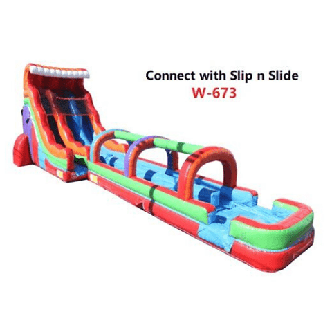 Moonwalk USA Waterslide 19'H 2-Lane Retro Slide Wet N Dry by MoonWalk USA 19'H 2-Lane Retro Slide Wet N Dry by MoonWalk USA SKU# W-363-WLG