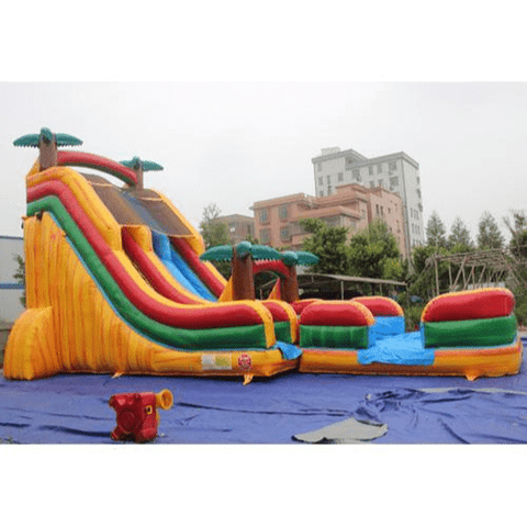 Moonwalk USA Waterslide 19'H 2-Lane Volcano Slide Wet N Dry by MoonWalk USA 19'H 2-Lane Volcano Slide Wet N Dry by MoonWalk USA SKU# W-361-WLG