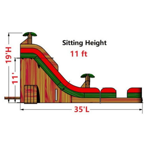 Moonwalk USA Waterslide 19'H 2-Lane Volcano Slide Wet N Dry by MoonWalk USA 19'H 2-Lane Volcano Slide Wet N Dry by MoonWalk USA SKU# W-361-WLG