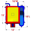 Image of Moonwalk USA WET N DRY COMBOS 12' H Module Combo Wet N Dry by MoonWalk USA 12"H Module Combo Wet N Dry by MoonWalk USA SKU# C-131-WLG