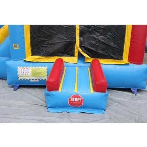 Moonwalk USA WET N DRY COMBOS 13' H 2-LANE RAINBOW CASTLE COMBO W/ POOL by MoonWalk USA