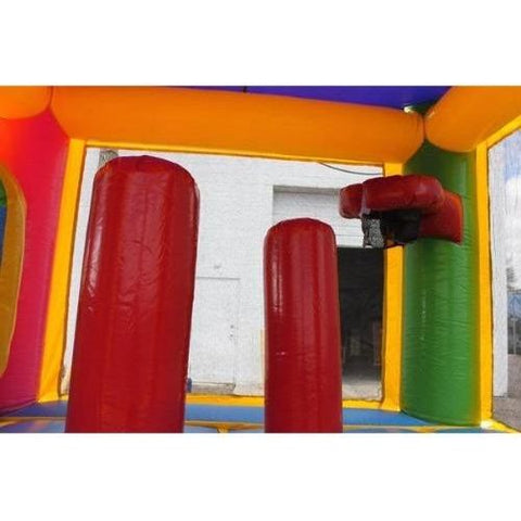 Moonwalk USA WET N DRY COMBOS 13' H 2-LANE RAINBOW CASTLE COMBO W/ POOL by MoonWalk USA