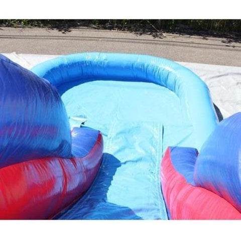 Moonwalk USA WET N DRY COMBOS 13' H 2-LANE RED N BLUE COMBO W/ POOL by MoonWalk USA