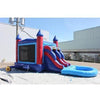 Image of Moonwalk USA WET N DRY COMBOS 13' H 2-LANE RED N BLUE COMBO W/ POOL by MoonWalk USA