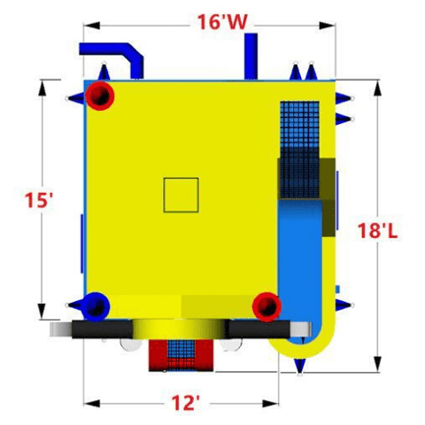 Moonwalk USA WET N DRY COMBOS 14'H Happy Face Combo Wet N Dry by MoonWalk USA 14'H Happy Face Combo Wet N Dry by MoonWalk USA SKU# C-134-WLG