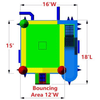 Image of Moonwalk USA WET N DRY COMBOS 14'H Rainbow Castle Combo Wet N Dry by MoonWalk USA 14'H Rainbow Castle Combo Wet N Dry by MoonWalk USA SKU# C-132-WLG