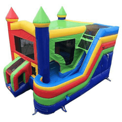 14'H Rainbow Castle Combo Wet N Dry by MoonWalk USA