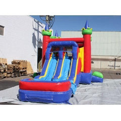 15'H 2-Lane King Castle Combo Wet n Dry by MoonWalk USA